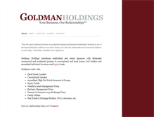 Tablet Screenshot of goldmanholdings.com